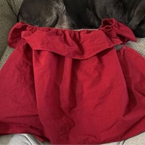 Red Off-Shoulder Open Back Carolina Gamecock Blouse